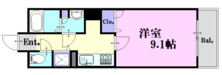広島県広島市中区十日市町2(マンション)の賃貸物件の間取り