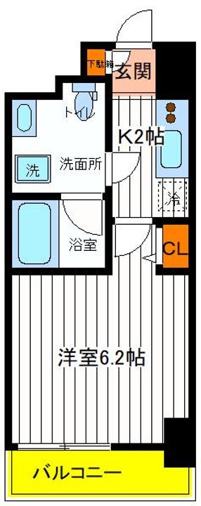 東京都立川市錦町1(マンション)の賃貸物件の間取り
