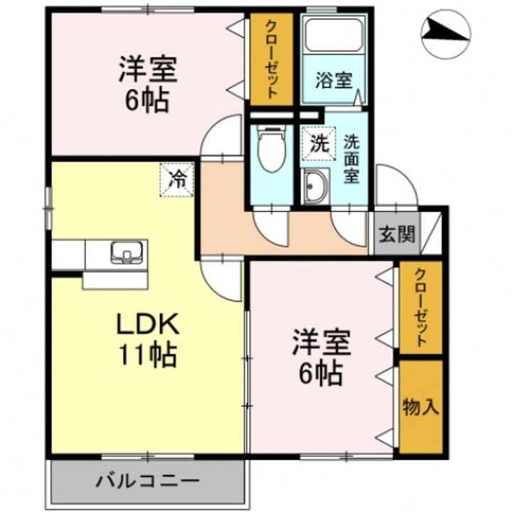 パーク・ボヌール A棟の間取り
