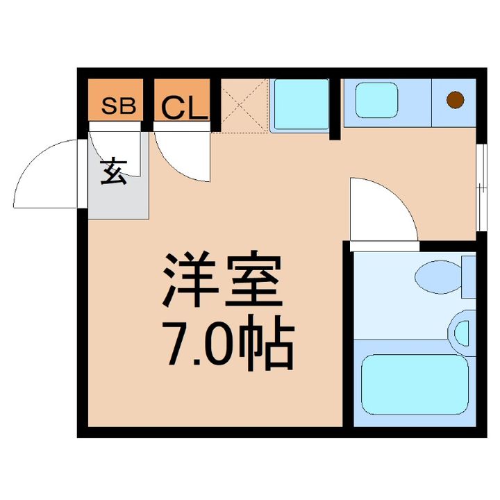 愛知県名古屋市昭和区白金1(マンション)の賃貸物件の間取り