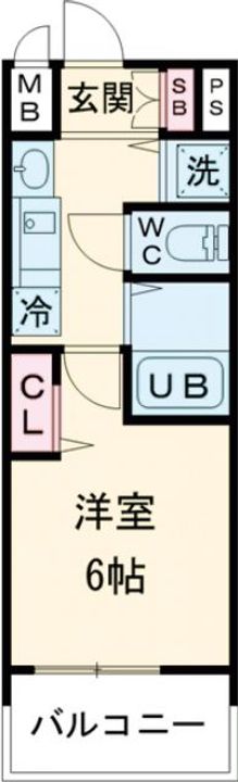 兵庫県神戸市中央区橘通1(マンション)の賃貸物件の間取り