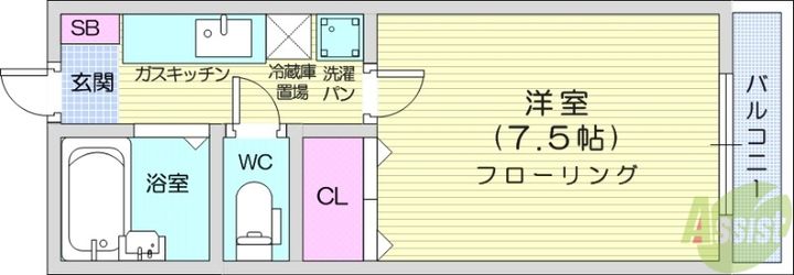 サンスイート八乙女の間取り