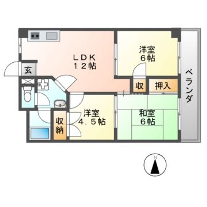 セシル古市の間取り