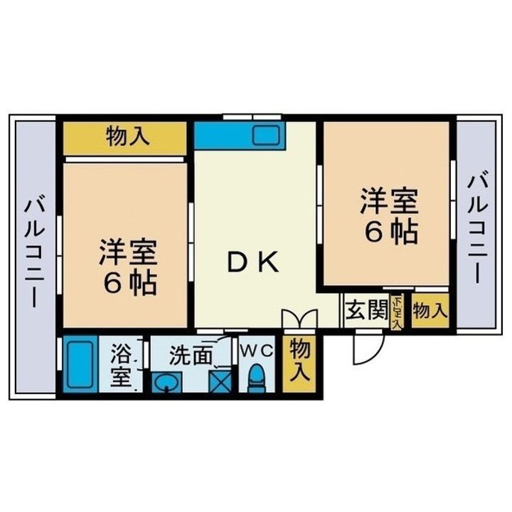 大六天マンションの間取り
