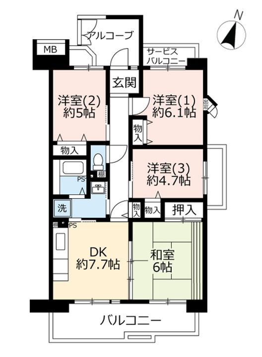URアーバンラフレ鳴海の間取り
