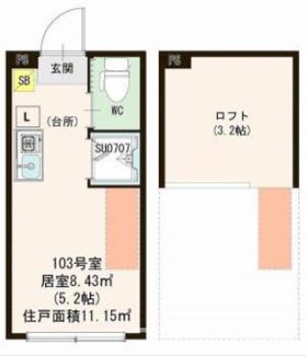 東京都北区志茂5(アパート)の賃貸物件の間取り