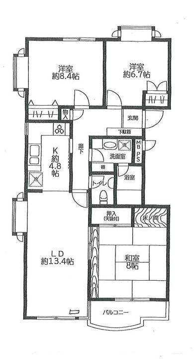 洗足池テラスの間取り