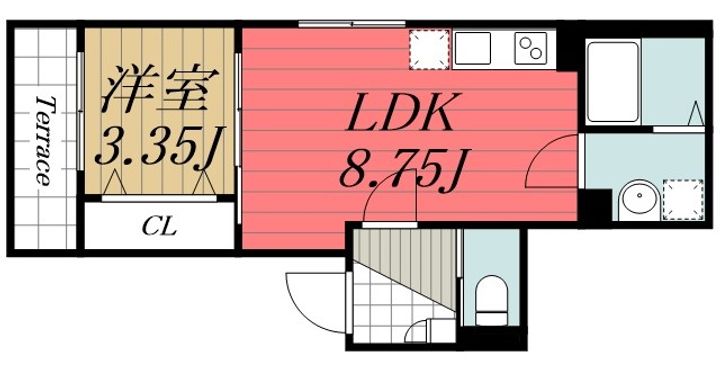 千葉県千葉市花見川区朝日ケ丘4(アパート)の賃貸物件の間取り