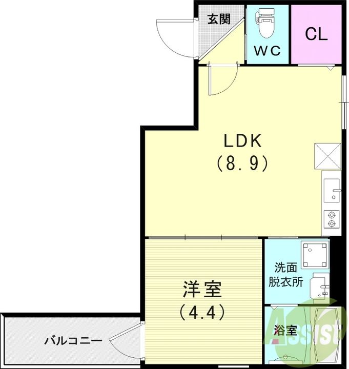 MAXIV CITY神戸鷹取 TREの間取り