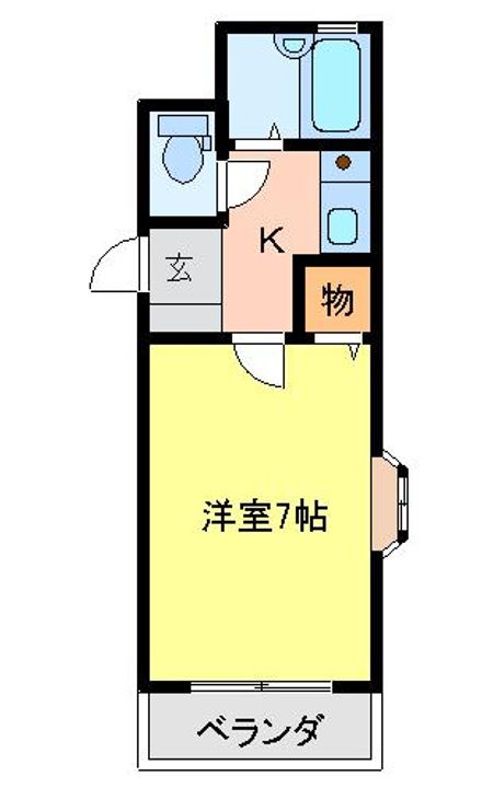 徳島県徳島市津田町1(アパート)の賃貸物件の間取り