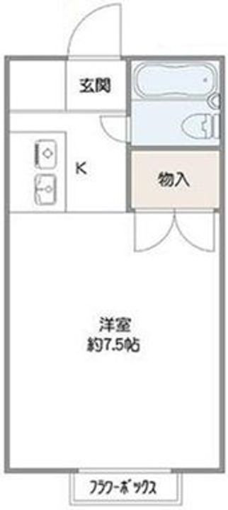 神奈川県茅ヶ崎市菱沼3(アパート)の賃貸物件の間取り