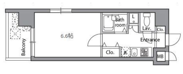 東京都新宿区山吹町(マンション)の賃貸物件の間取り