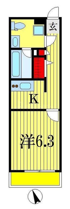 千葉県船橋市湊町2(マンション)の賃貸物件の間取り