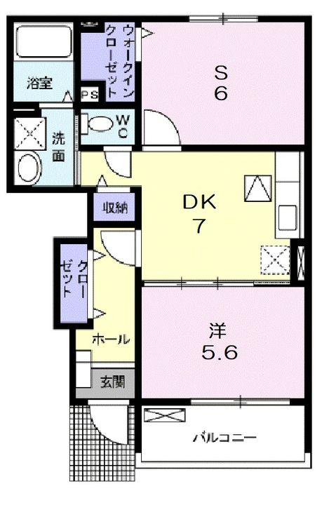 滋賀県愛知郡愛荘町長野(アパート)の賃貸物件の間取り