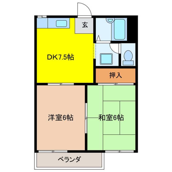 ハピネス千代 5の間取り