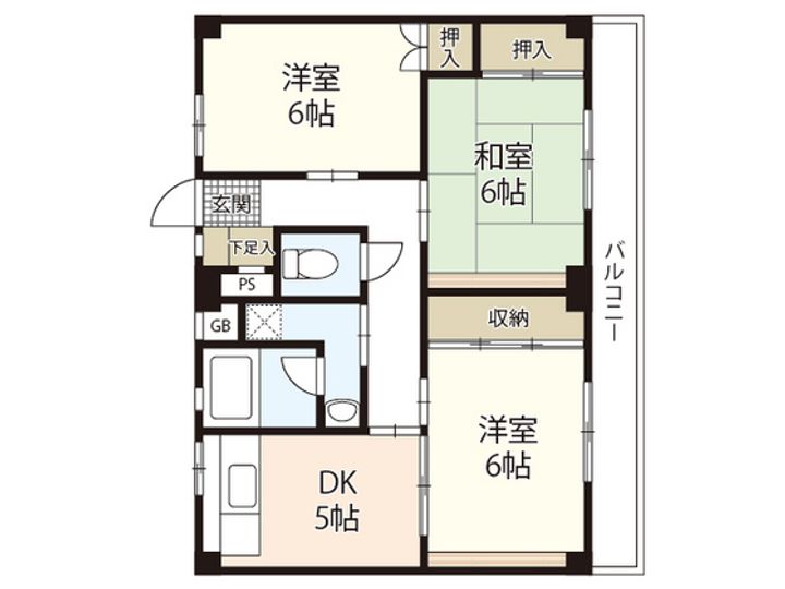 サンローレル宮内A棟の間取り