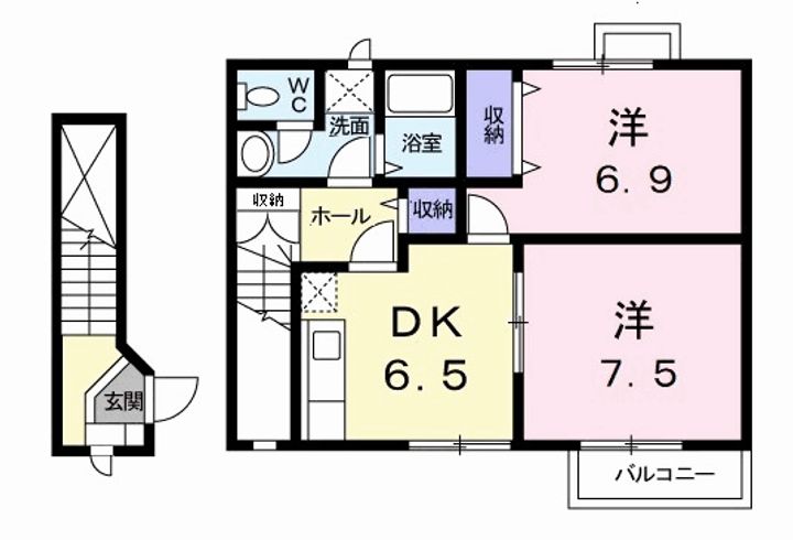 高知県土佐市高岡町乙(アパート)の賃貸物件の間取り