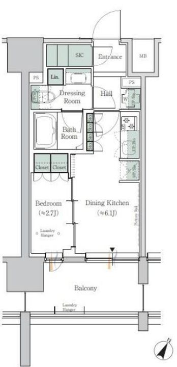 ONE ROOF RESIDENCE TAMACHIの間取り
