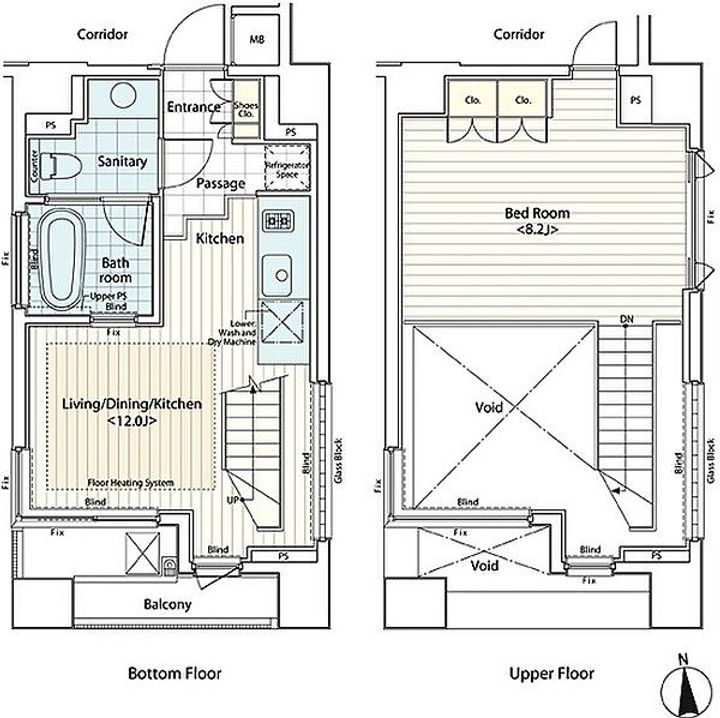 東京都港区麻布十番2(マンション)の賃貸物件の間取り