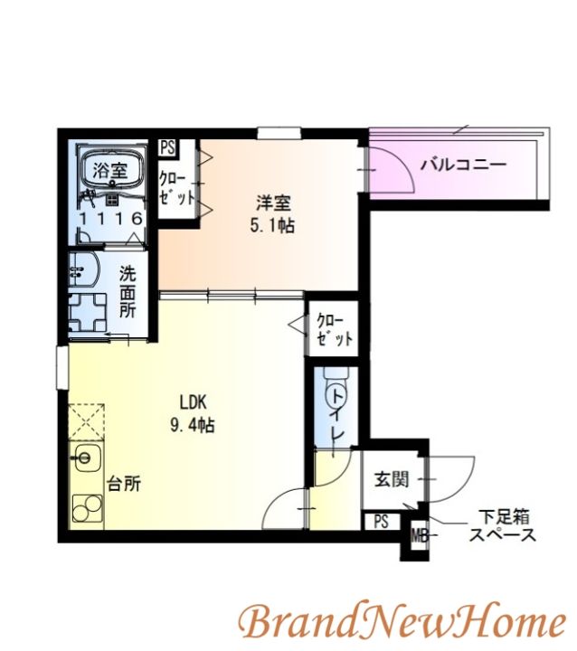 フジパレス堺北花田V番館の間取り