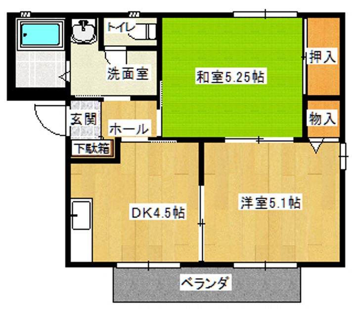 ジュネス旭町Cの間取り