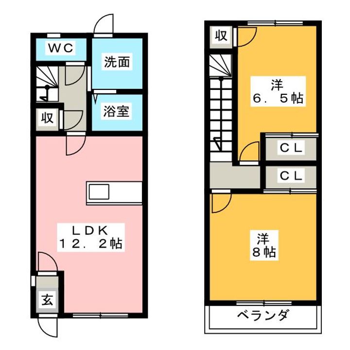愛知県江南市上奈良町旭(一戸建)の賃貸物件の間取り