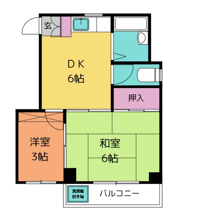 友菊ハイツの間取り