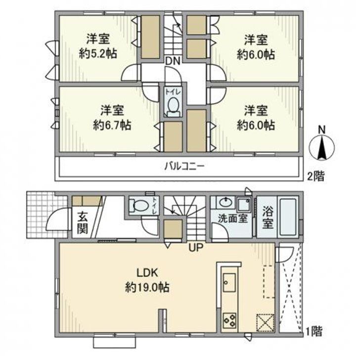愛知県安城市福釜町砂渡(一戸建)の賃貸物件の間取り