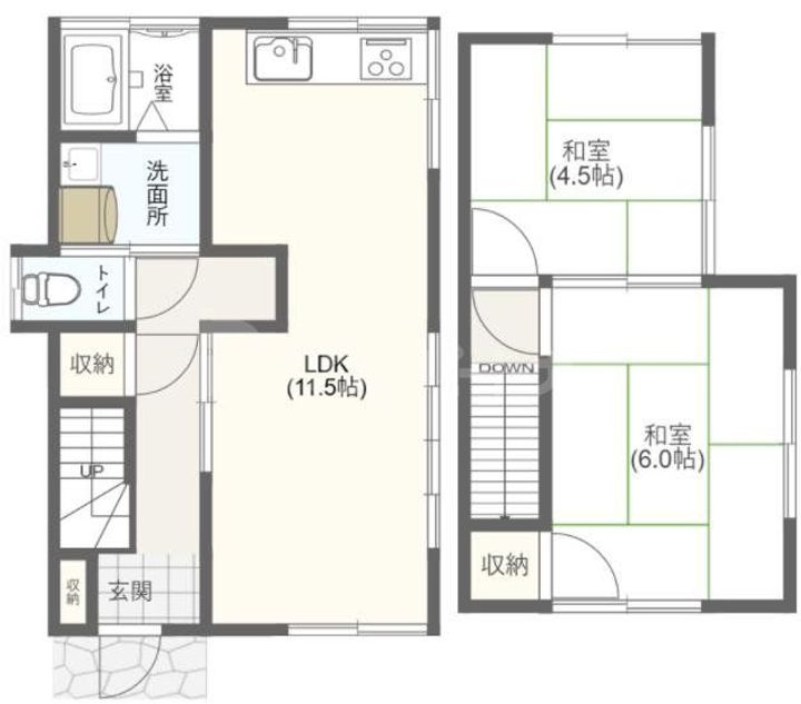 千葉県船橋市田喜野井1(一戸建)の賃貸物件の間取り