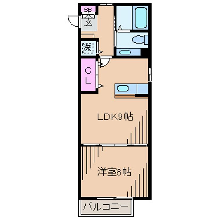 神奈川県川崎市宮前区野川本町1(アパート)の賃貸物件の間取り
