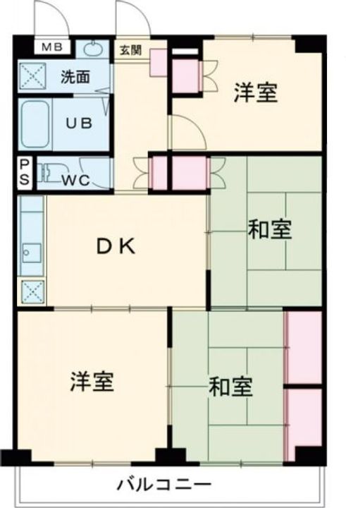 福島県郡山市菜根5(マンション)の賃貸物件の間取り