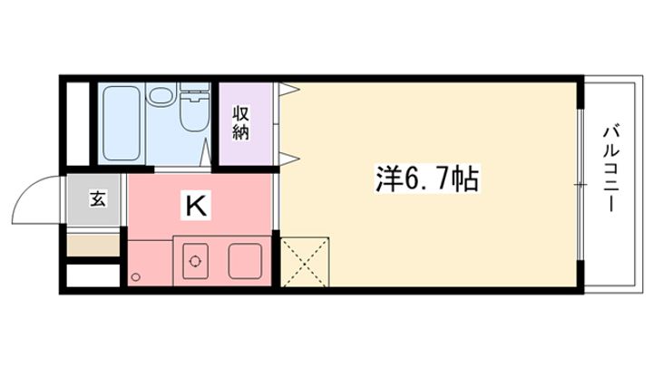 兵庫県西宮市東鳴尾町1(マンション)の賃貸物件の間取り