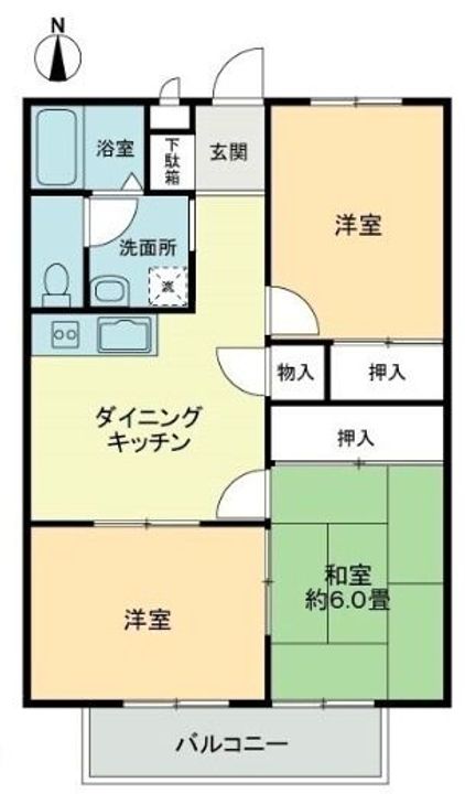 フォブール大井Bの間取り