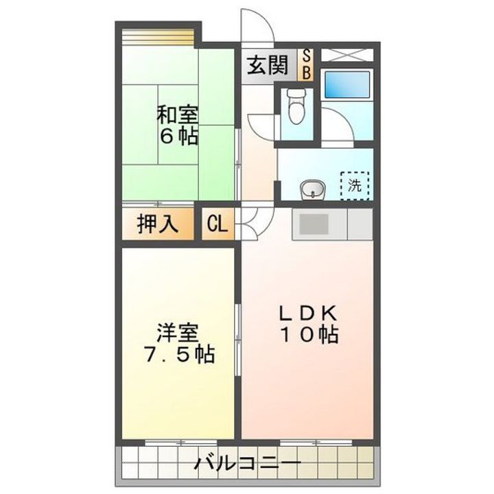 コート西浦マンションの間取り