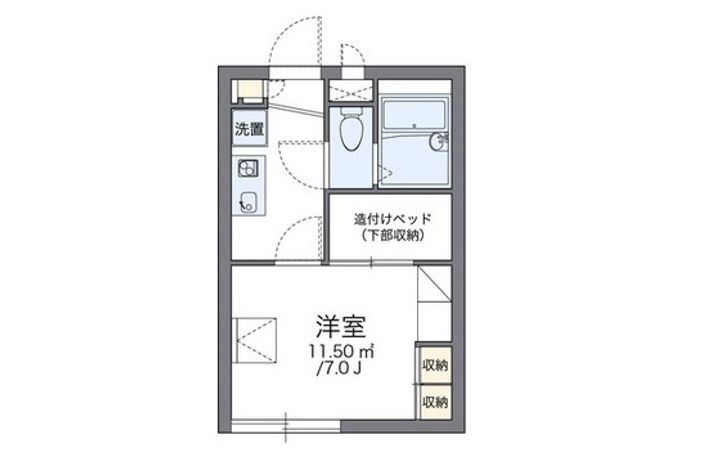 レオパレスシティパルIの間取り