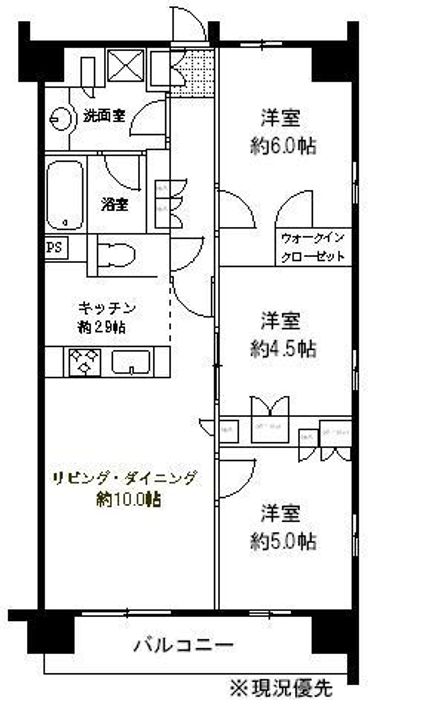 神奈川県厚木市中町2(マンション)の賃貸物件の間取り