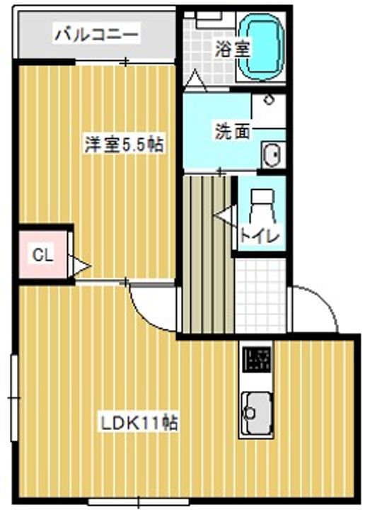 兵庫県尼崎市常光寺1(アパート)の賃貸物件の間取り