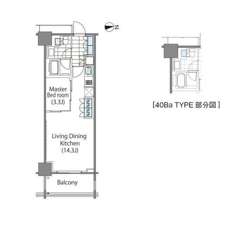 東京都新宿区新宿6(マンション)の賃貸物件の間取り