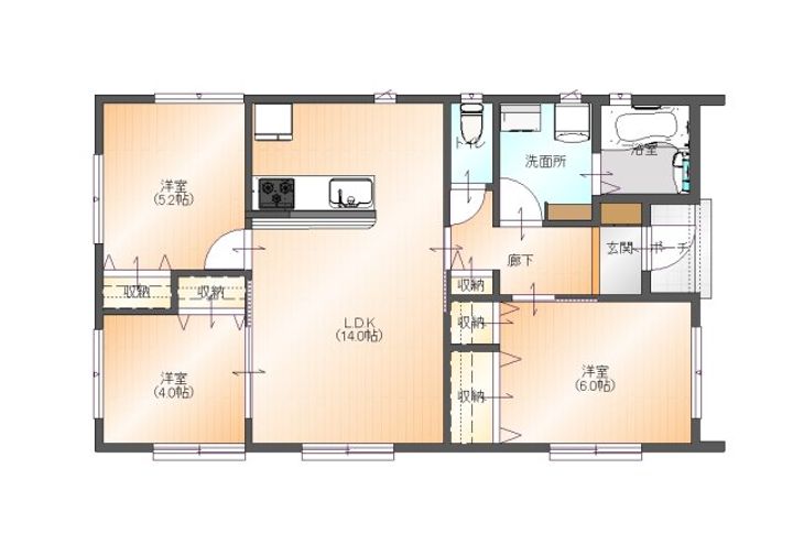 埼玉県深谷市栄町(一戸建)の賃貸物件の間取り