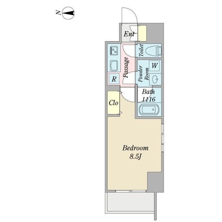 愛知県名古屋市中区正木2(マンション)の賃貸物件の間取り