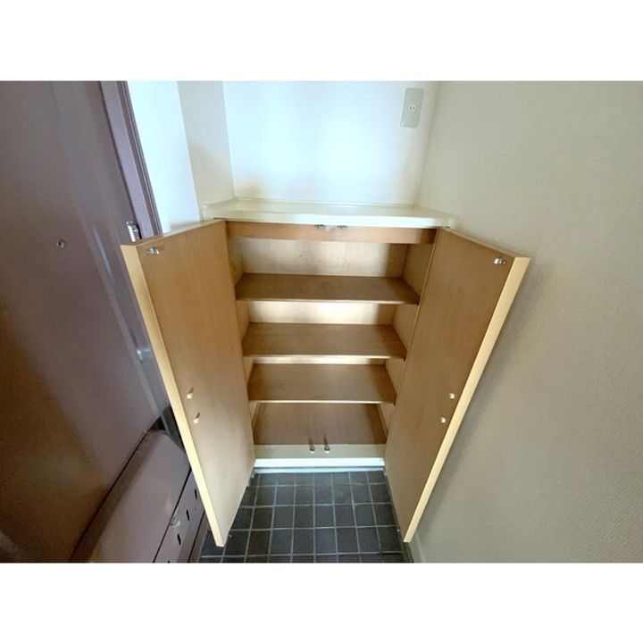 大六天マンションの玄関