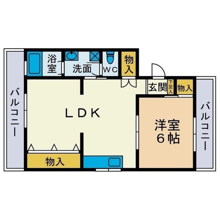 大六天マンションの間取り