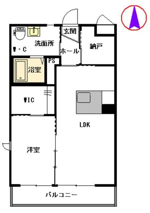 シャーメゾン水ヶ江の間取り