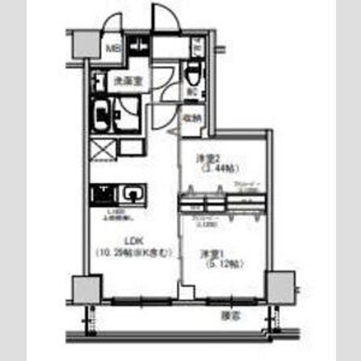 東京都足立区千住橋戸町(マンション)の賃貸物件の間取り