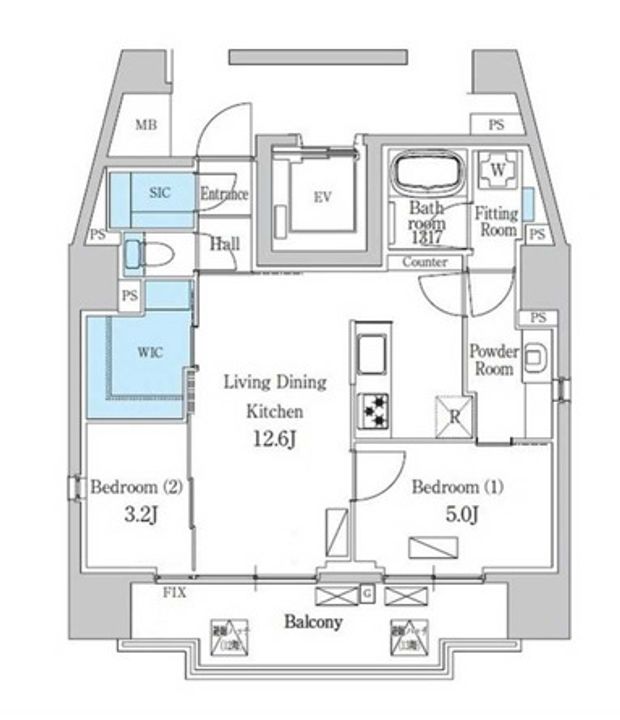 東京都品川区平塚1(マンション)の賃貸物件の間取り