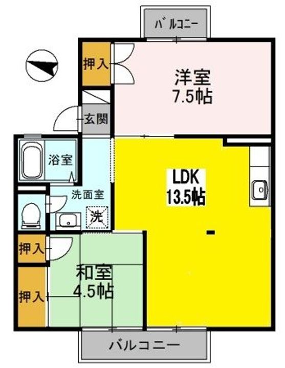 セジュール鳳の間取り