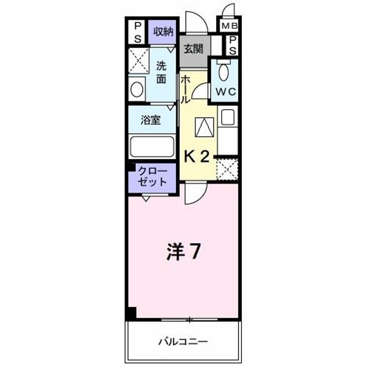 京都府京田辺市大住平谷(アパート)の賃貸物件の間取り