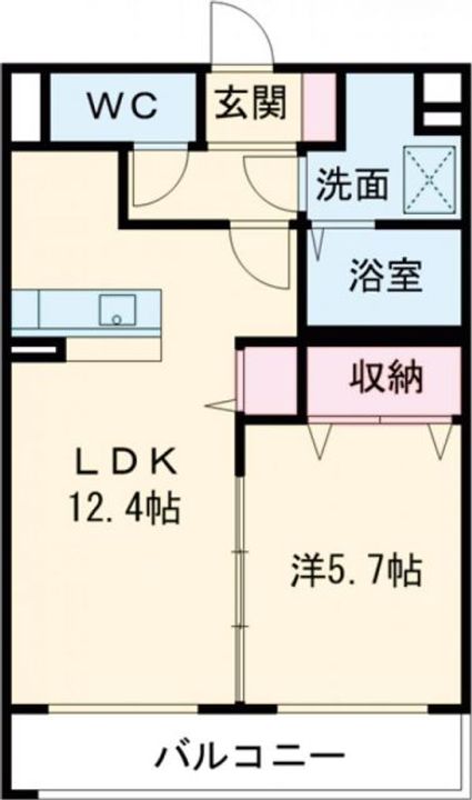 栃木県宇都宮市西川田3(マンション)の賃貸物件の間取り