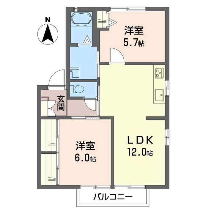 メゾン ド ウィステリア A棟の間取り