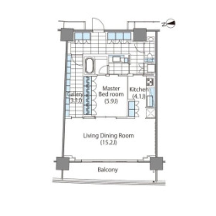 東京都新宿区新宿6(マンション)の賃貸物件の間取り
